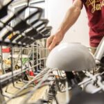 Dishwasher - Fish-eye Photography of Man Pulling the Dishwasher Rack